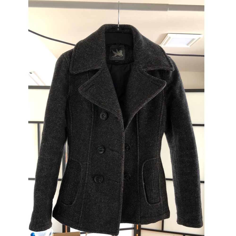 Spiewak & Sons Grey Short Peacoat Size Small